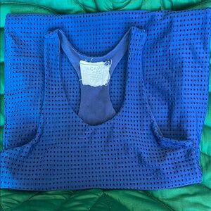 Acacia Swimwear basics Royal blue Mesh bodycon midi racerback dress. Size XL.